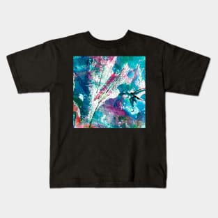 Intuitive Organic Abstract Watercolor in Blue Kids T-Shirt